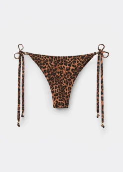 Brazilian-Bikinihose mit schmalen Bändchen Wild Animalier
