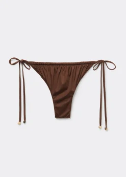 Brazilian-Bikinihose mit schmalen Bändchen Shiny Satin