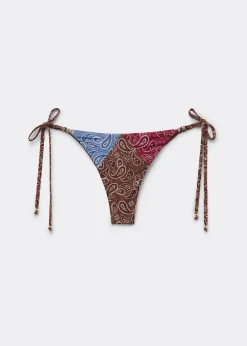 Brazilian-Bikinihose mit schmalen Bändchen Bandana Patch