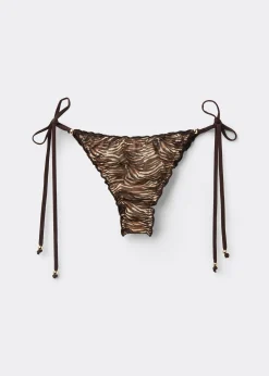 Brazilian-Bikinihose mit schmalen Bändchen Doll Zebra