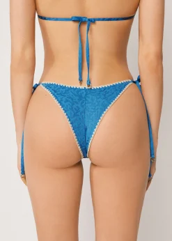 Brazilian-Bikinihose mit schmalen Bändchen Sea Corals