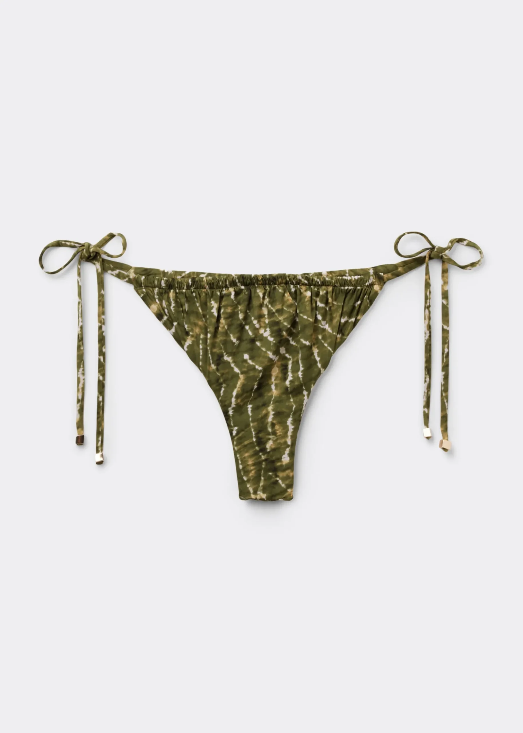 Brazilian-Bikinihose mit schmalen Bändchen Natural Tie-Dye