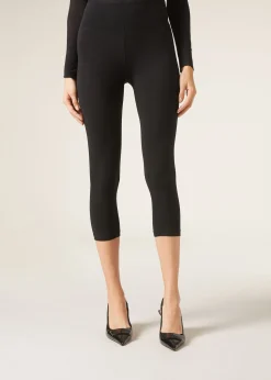 Caprileggings aus Baumwolle