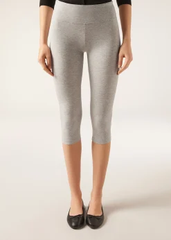 Caprileggings aus Baumwolle