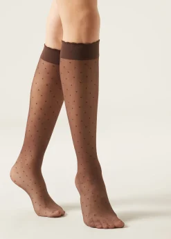 Gemusterte Kniesocken