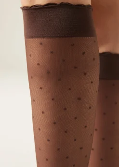 Gemusterte Kniesocken