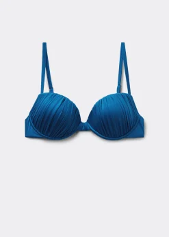 Gepolstertes Push-Up-Bikini-Top Shiny Satin