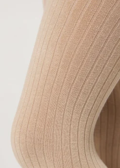 Gerippte Baumwollstrumpfhose für Mädchen
