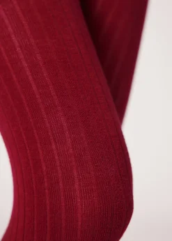 Gerippte Baumwollstrumpfhose für Mädchen