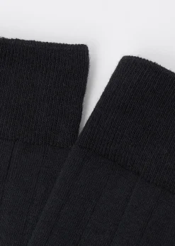 Gerippte Socken in 3/4-Länge