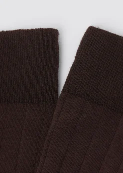 Gerippte Socken in 3/4-Länge