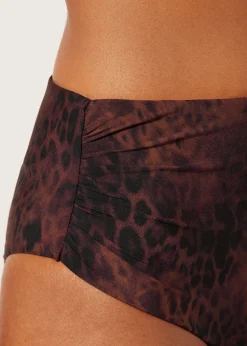 High-Waist Bikini Slip Dark Animalier