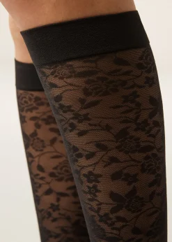 Knielange Socken aus Spitze