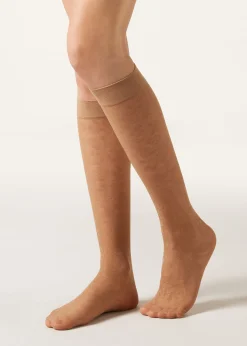 Knielange Socken aus Spitze