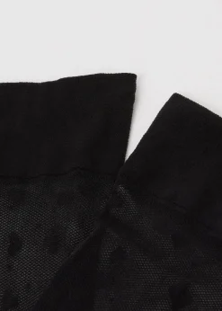 Knielange Socken mit Herzen und Punkten