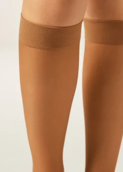 Kniestrümpfe 20 Denier mit Komfortbündchen