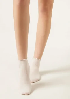 Kurze Baumwollsocken ohne Rand