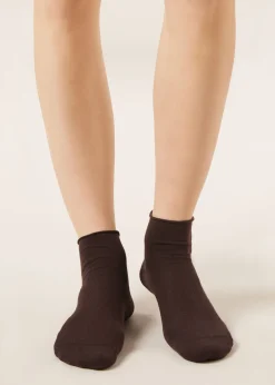 Kurze Baumwollsocken ohne Rand