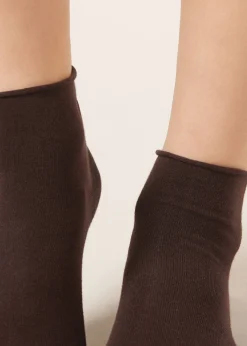 Kurze Baumwollsocken ohne Rand