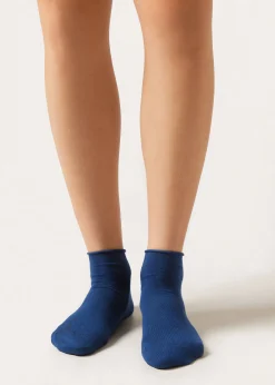 Kurze Baumwollsocken ohne Rand