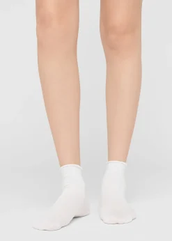 Kurze Baumwollsocken ohne Rand