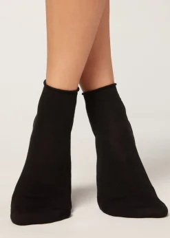 Kurze Baumwollsocken ohne Rand