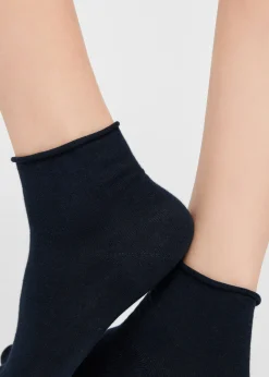 Kurze Baumwollsocken ohne Rand