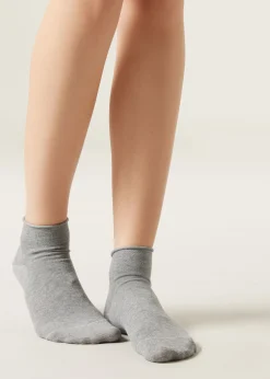 Kurze Baumwollsocken ohne Rand