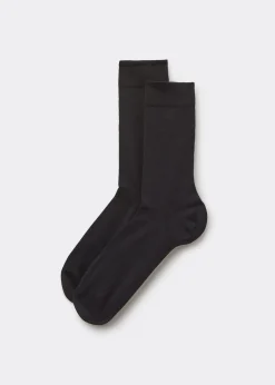 Kurze Herrensocken aus satinierter Baumwolle