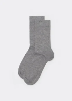Kurze Herrensocken aus satinierter Baumwolle