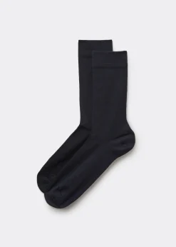 Kurze Herrensocken aus satinierter Baumwolle