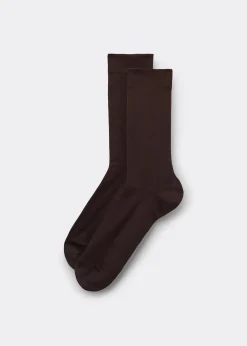 Kurze Herrensocken aus satinierter Baumwolle