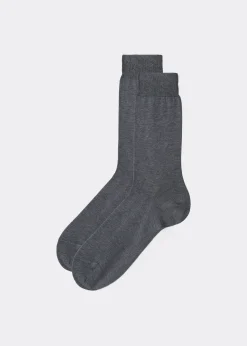 Kurze Herrensocken mit Fil d‘Ecosse