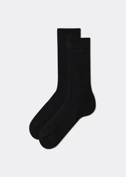 Kurze Herrensocken mit Wolle und Baumwolle