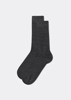Kurze Herrensocken mit Wolle und Baumwolle