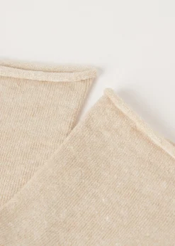 Kurze randlose Socken mit Leinen