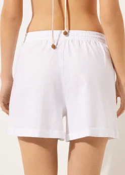Kurze Shorts aus Leinen und Viskose