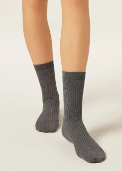 Kurze Socken mit Cashmere