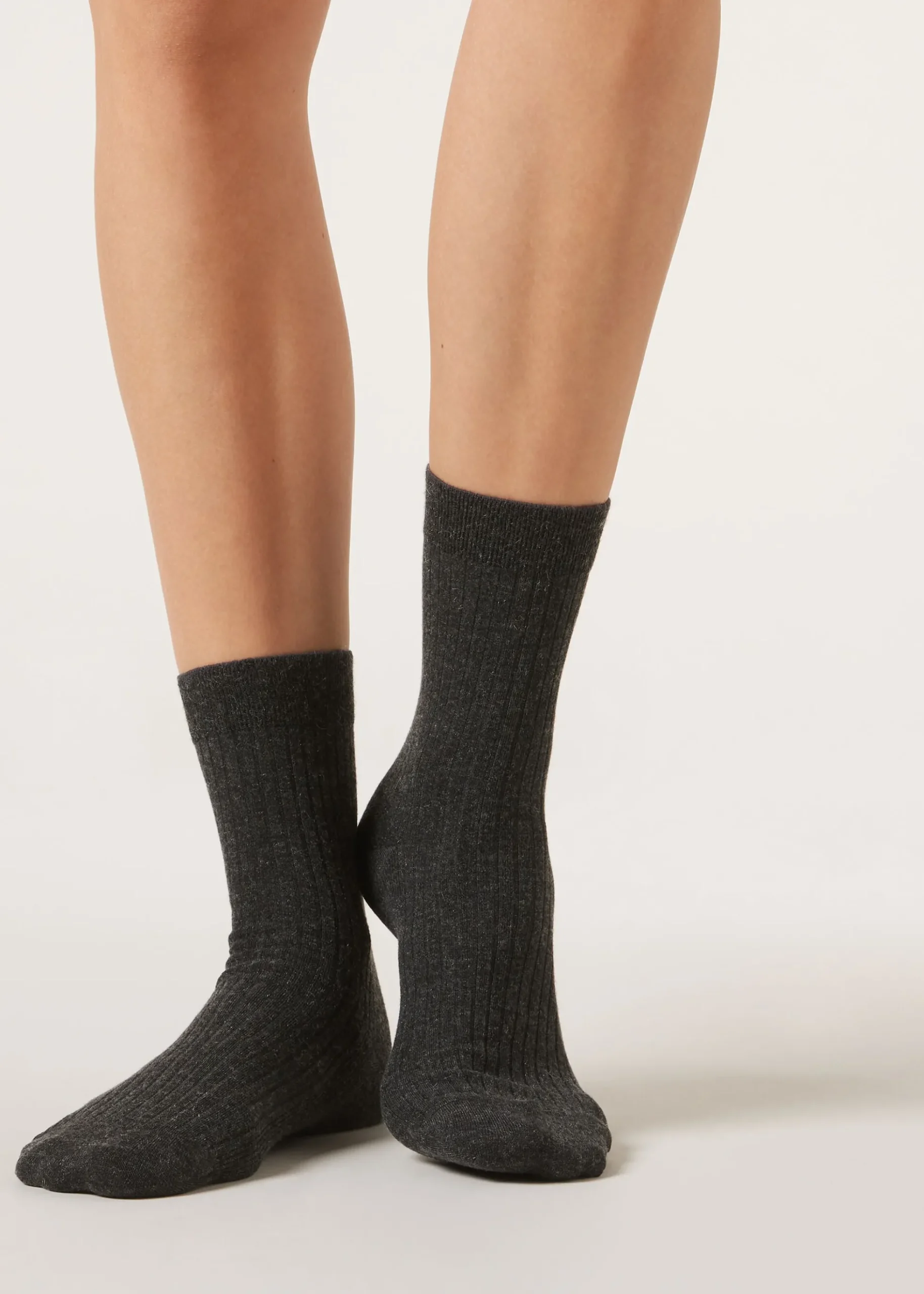 Kurze Socken mit Cashmere
