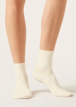 Kurze Socken mit gemustertem Rand