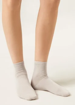 Kurze Socken mit gemustertem Rand