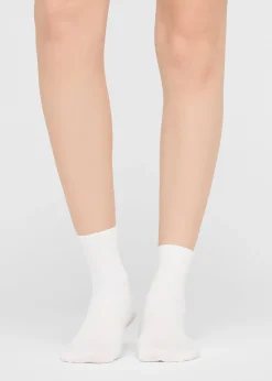 Kurze Socken mit gemustertem Rand