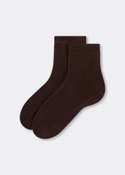 Kurze Socken mit gemustertem Rand