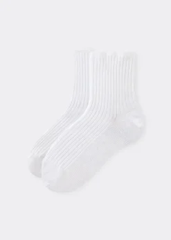 Kurze Socken mit Rippstrick