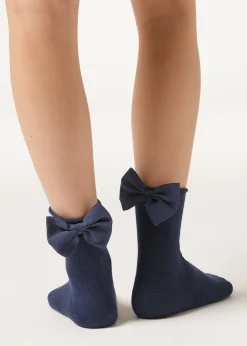 Kurze Socken mit Schleife für Mädchen