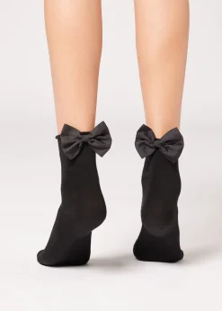 Kurze Socken mit Schleife für Mädchen