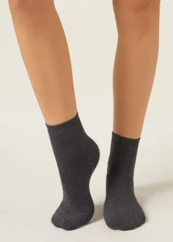 Kurzsocken aus Thermo-Baumwolle