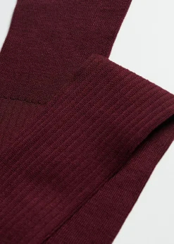 Lange gerippte Herrensocken mit Fil d‘Ecosse
