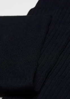 Lange gerippte Herrensocken mit Fil d‘Ecosse
