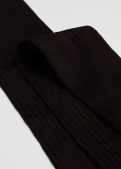 Lange gerippte Herrensocken mit Fil d‘Ecosse